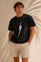 Pigment Black Classic Bolt Tee - front male