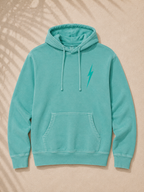 Pigment Mint Classic Bolt Hoodie - flat lay