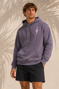 Pigment Plum Classic Bolt Hoodie - front male