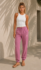 Pigment Maroon Essentials Bolt Jogger - front female
