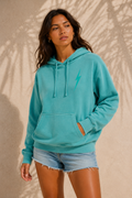 Pigment Mint Classic Bolt Hoodie - front female