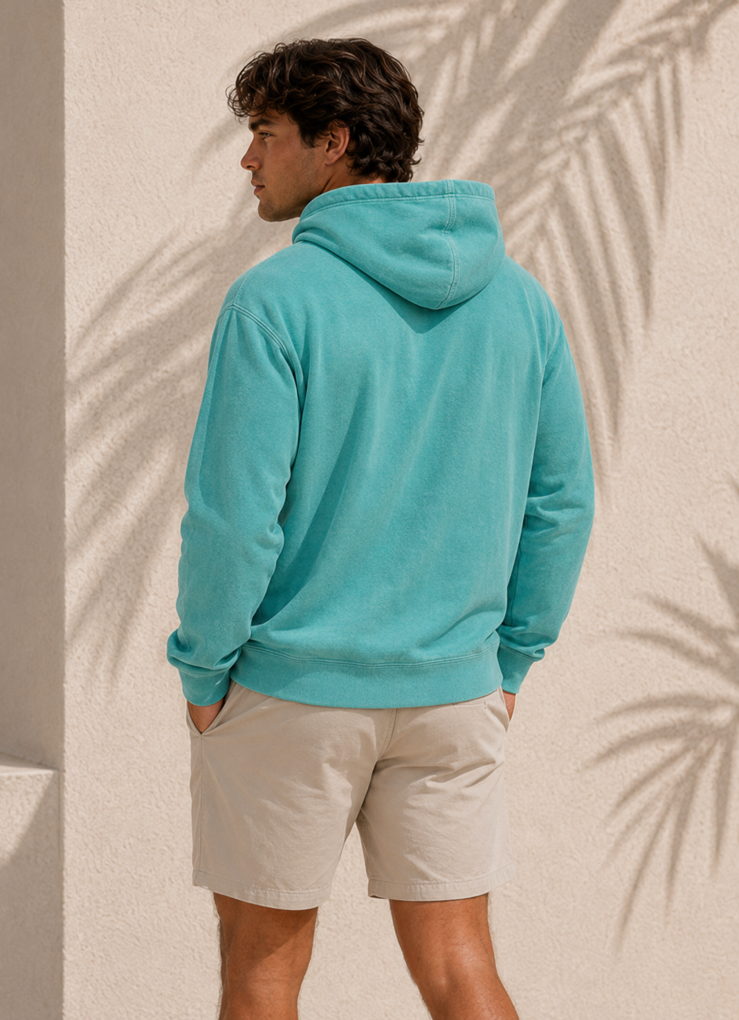 Pigment Mint Classic Bolt Hoodie - back male