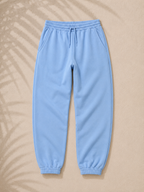 Pigment Light Blue Classic Bolt Jogger - flat lay