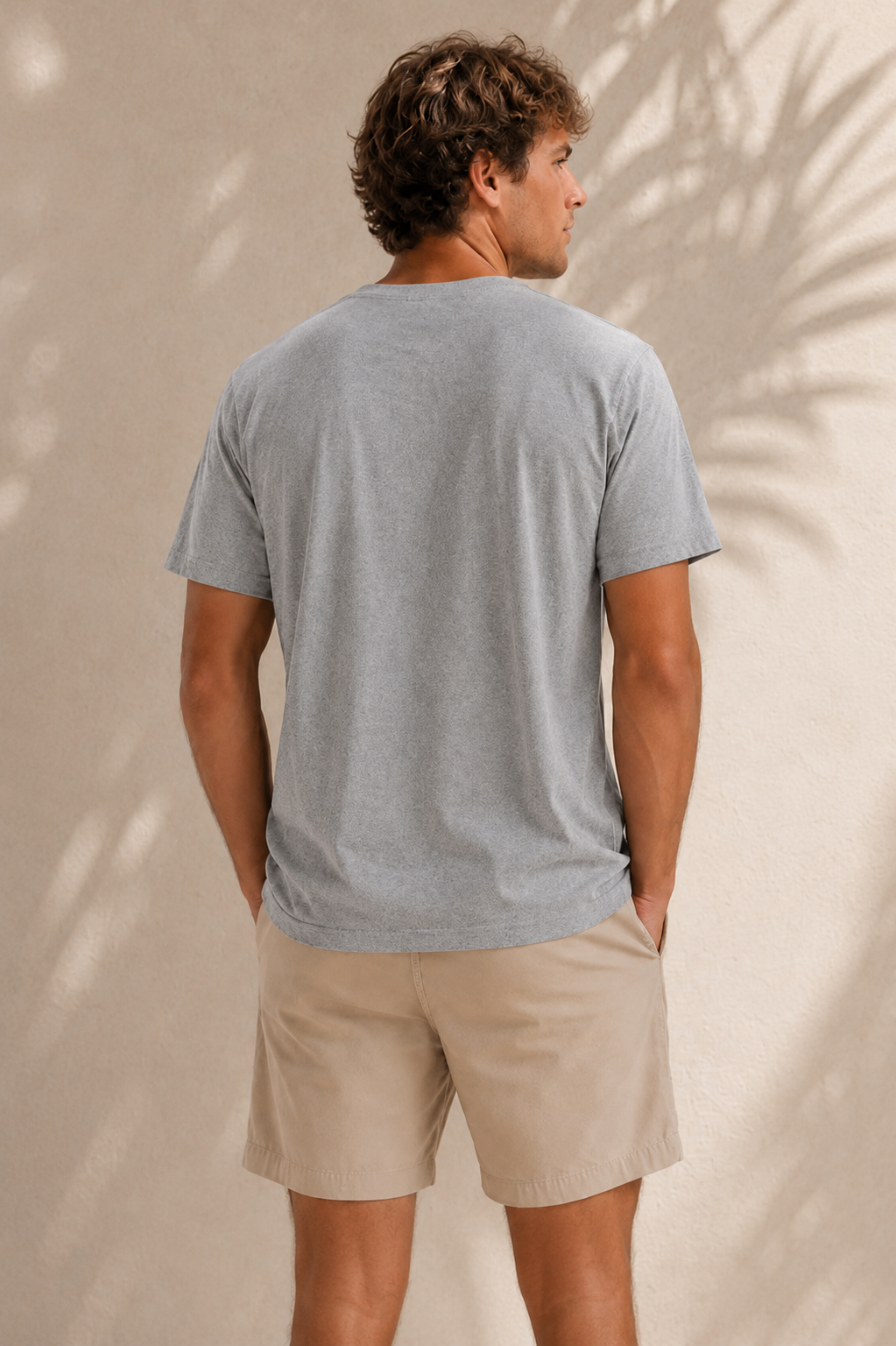 Heather Gray Classic Bolt Tee - back male