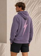 Pigment Plum Classic Bolt Hoodie - back male