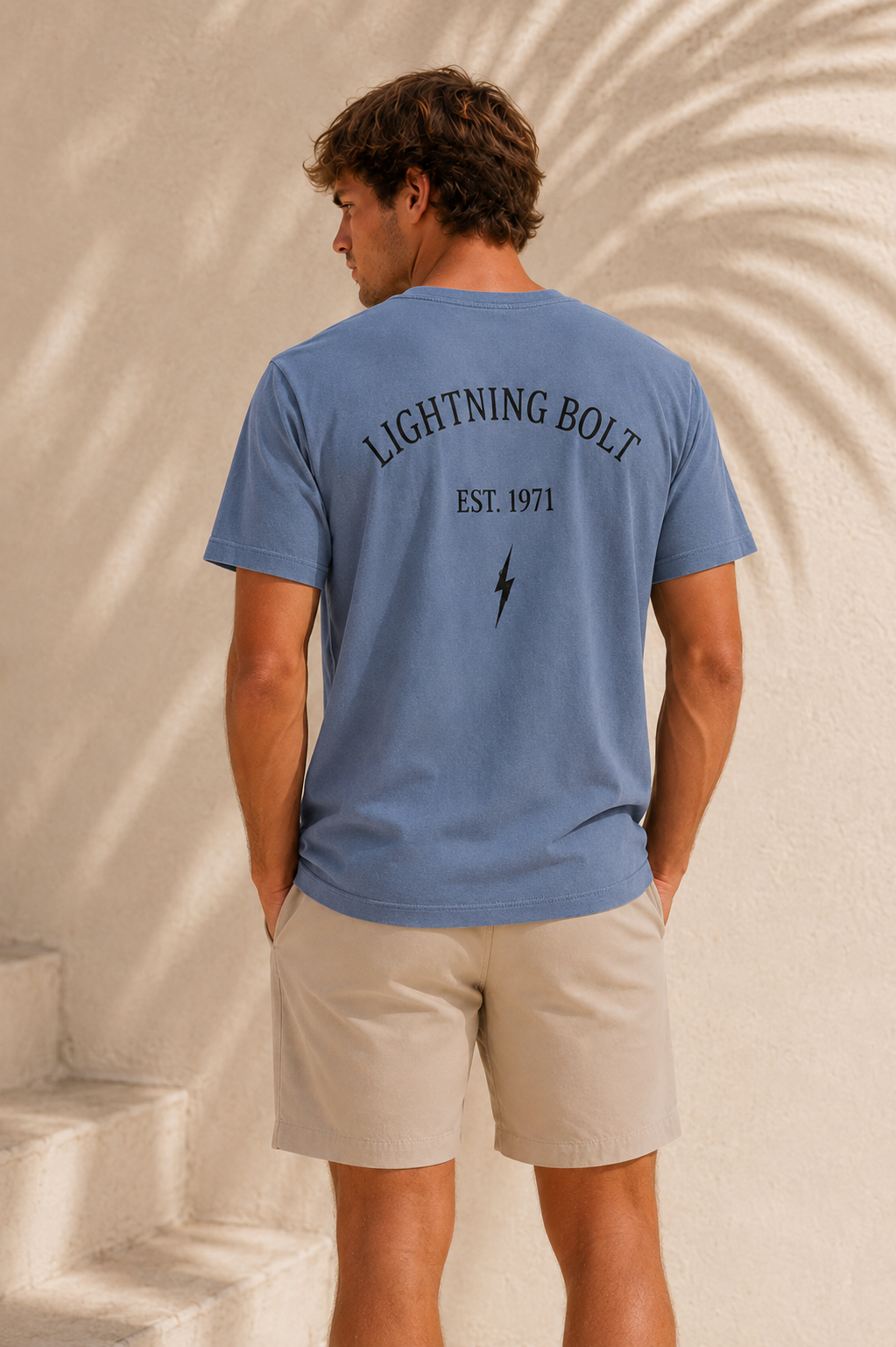 Pigment Blue Haze 1971 Tee - back male
