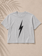 Heather Gray Womens Classic Bolt Tee - flat lay