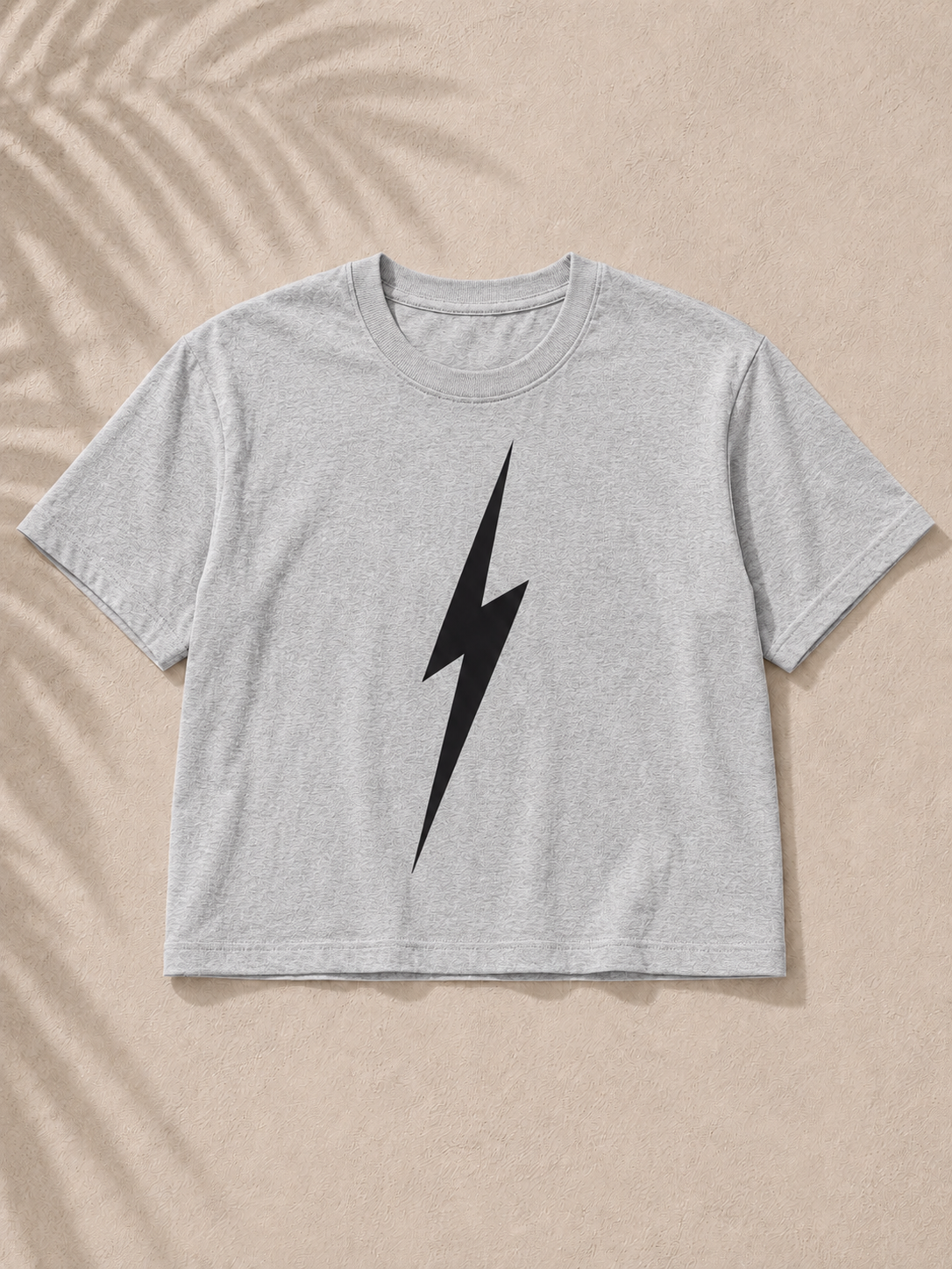 Heather Gray Womens Classic Bolt Tee - flat lay