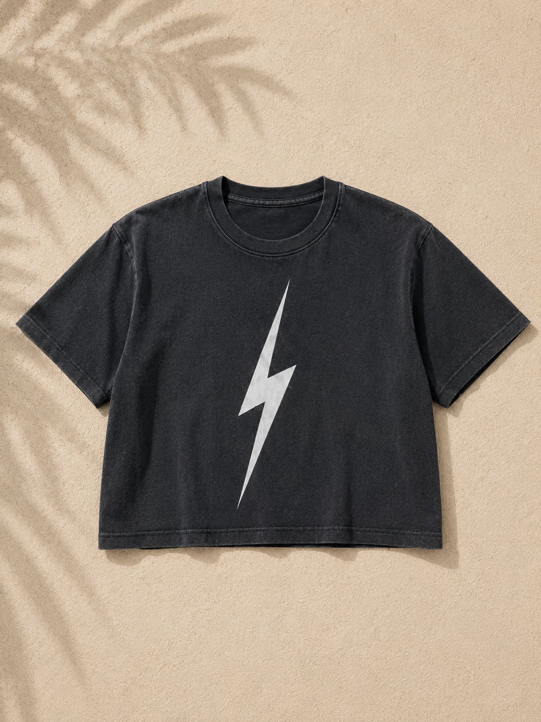 Pigment Black Womens Classic Bolt Tee - flat lay
