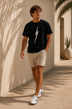 Pigment Black Classic Bolt Tee - walking male