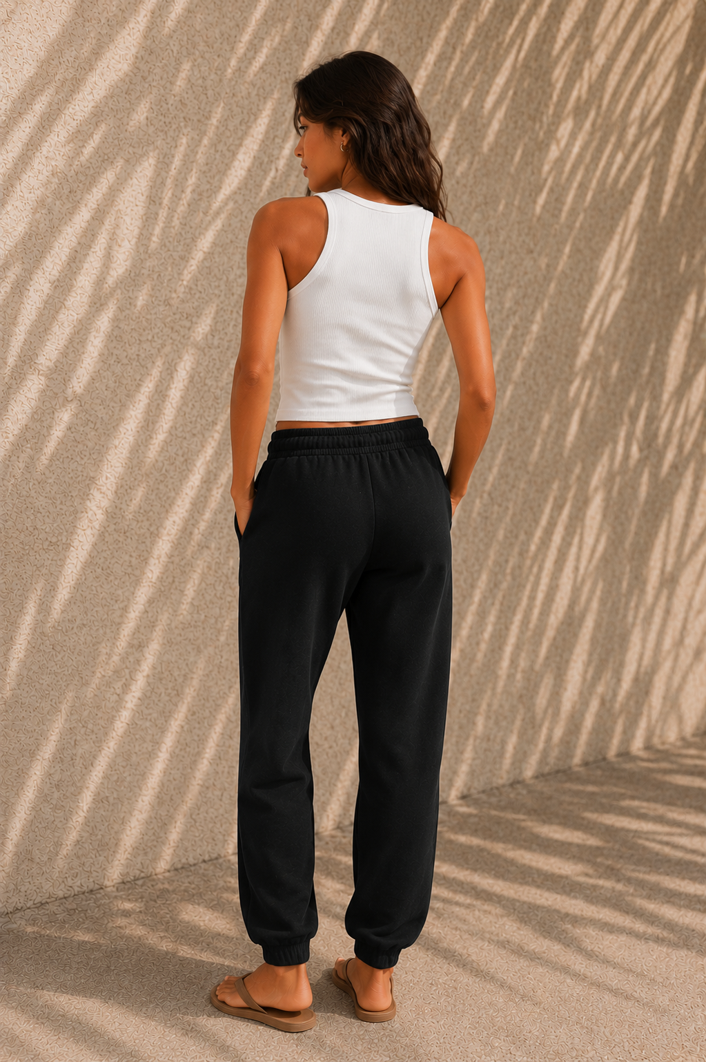 Pigment Black Essentials Bolt Jogger - back female