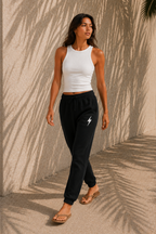 Pigment Black Essentials Bolt Jogger - walking female