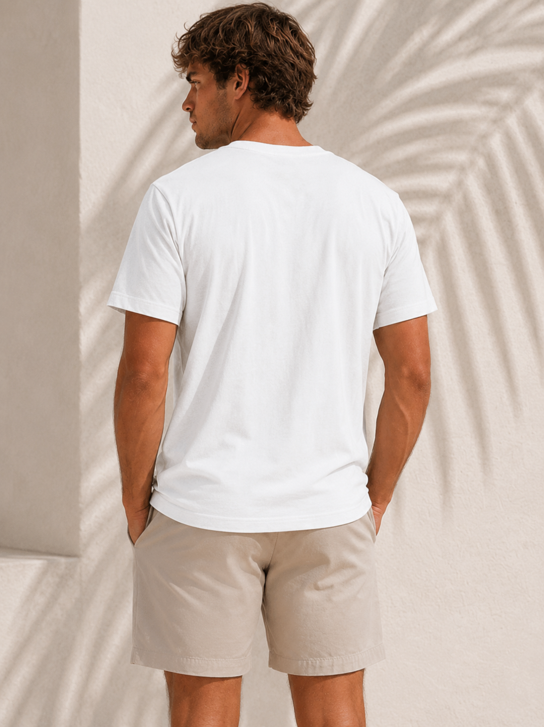 White Venice Tee - back male