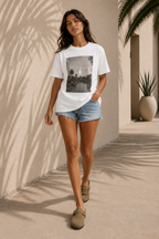 White Venice Tee - walking female