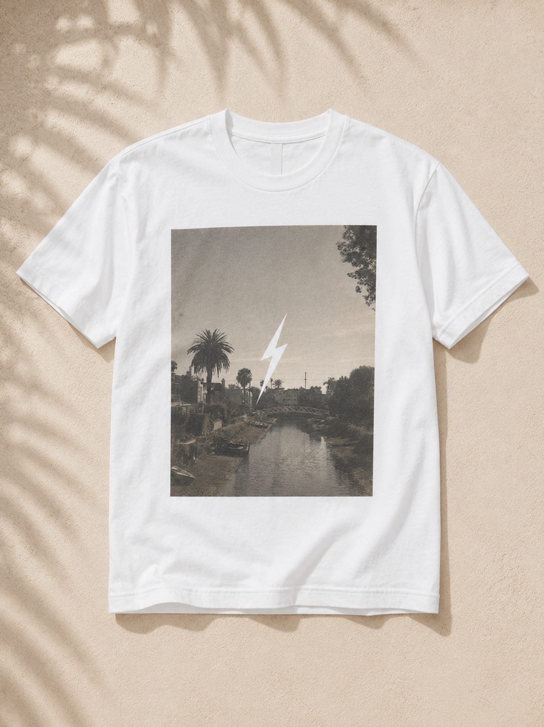 White Venice Tee - flat lay
