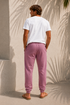 Pigment Maroon Essentials Bolt Jogger - back male