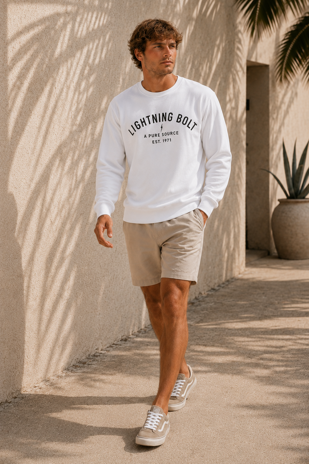 White 1971 Crew - walking male