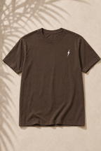 Pigment Cacao Shell 1971 Tee - flat lay