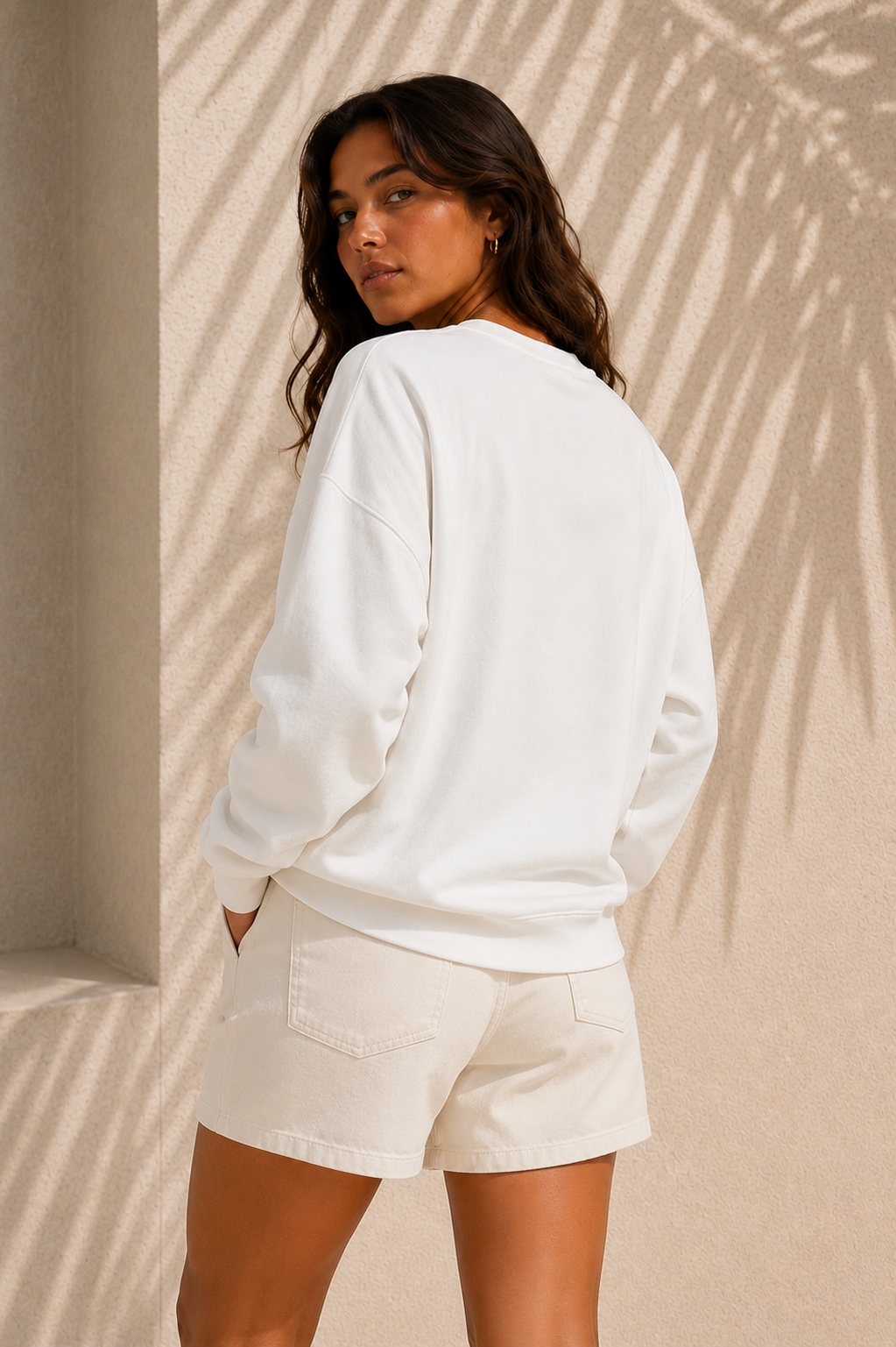 White 1971 Crew - back female