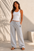 Heather Gray - Essentials Bolt Sweatpant - front female