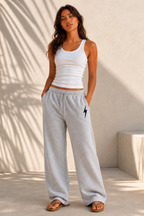 Heather Gray - Essentials Bolt Sweatpant - front female
