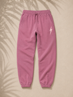 Pigment Maroon Essentials Bolt Jogger - flat lay