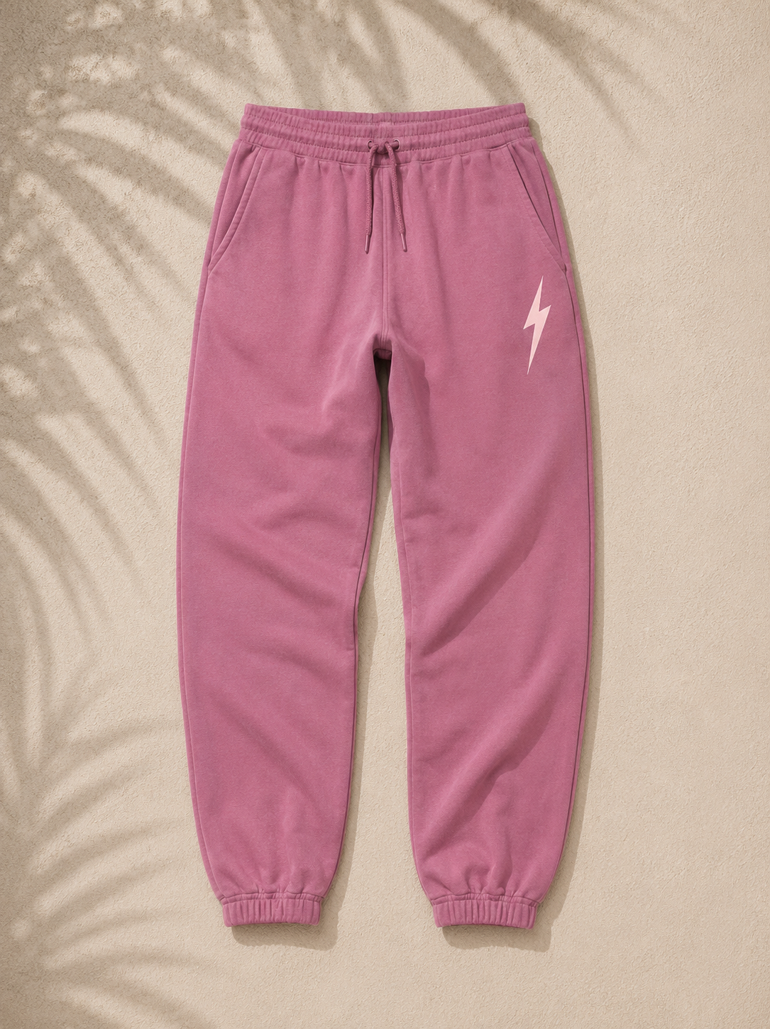 Pigment Maroon Essentials Bolt Jogger - flat lay