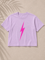 Pigment Lavender Womens Classic Bolt Tee - flat lay