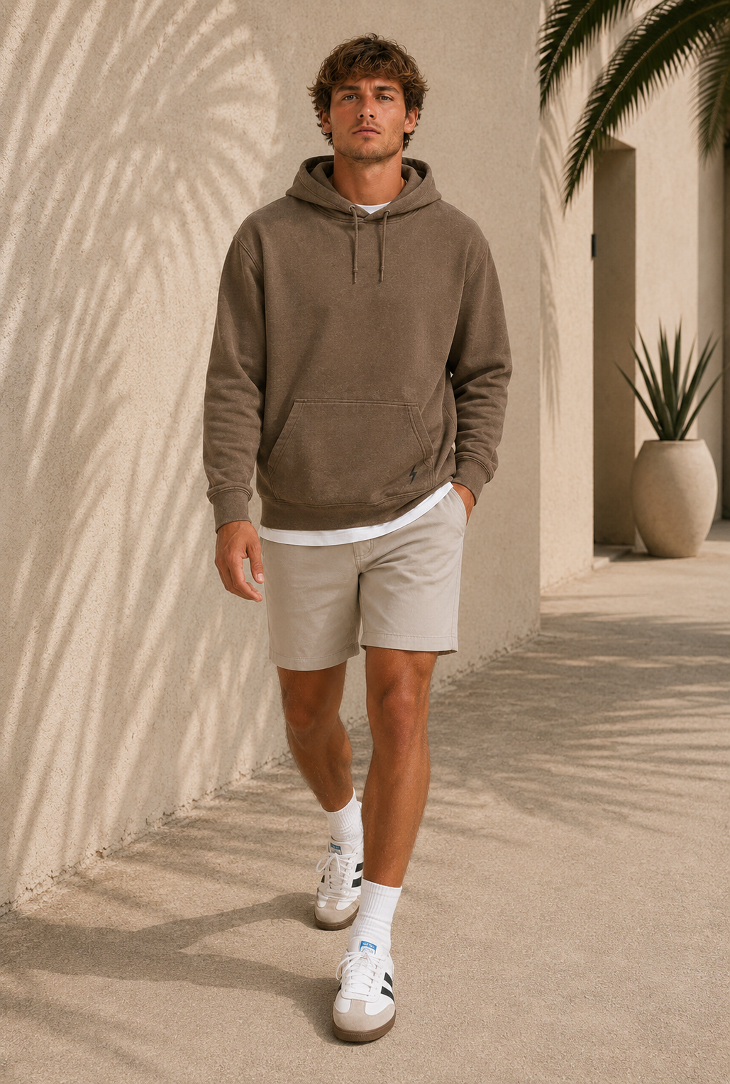 Pigment Clay 1971 Hoodie - walking male