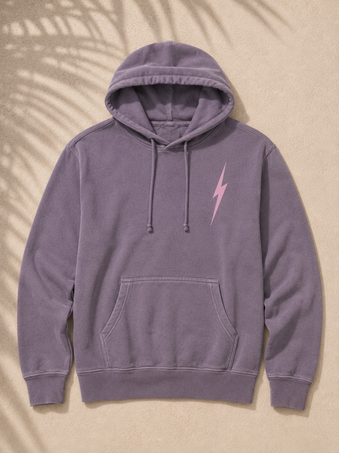 Pigment Plum Classic Bolt Hoodie - flat lay