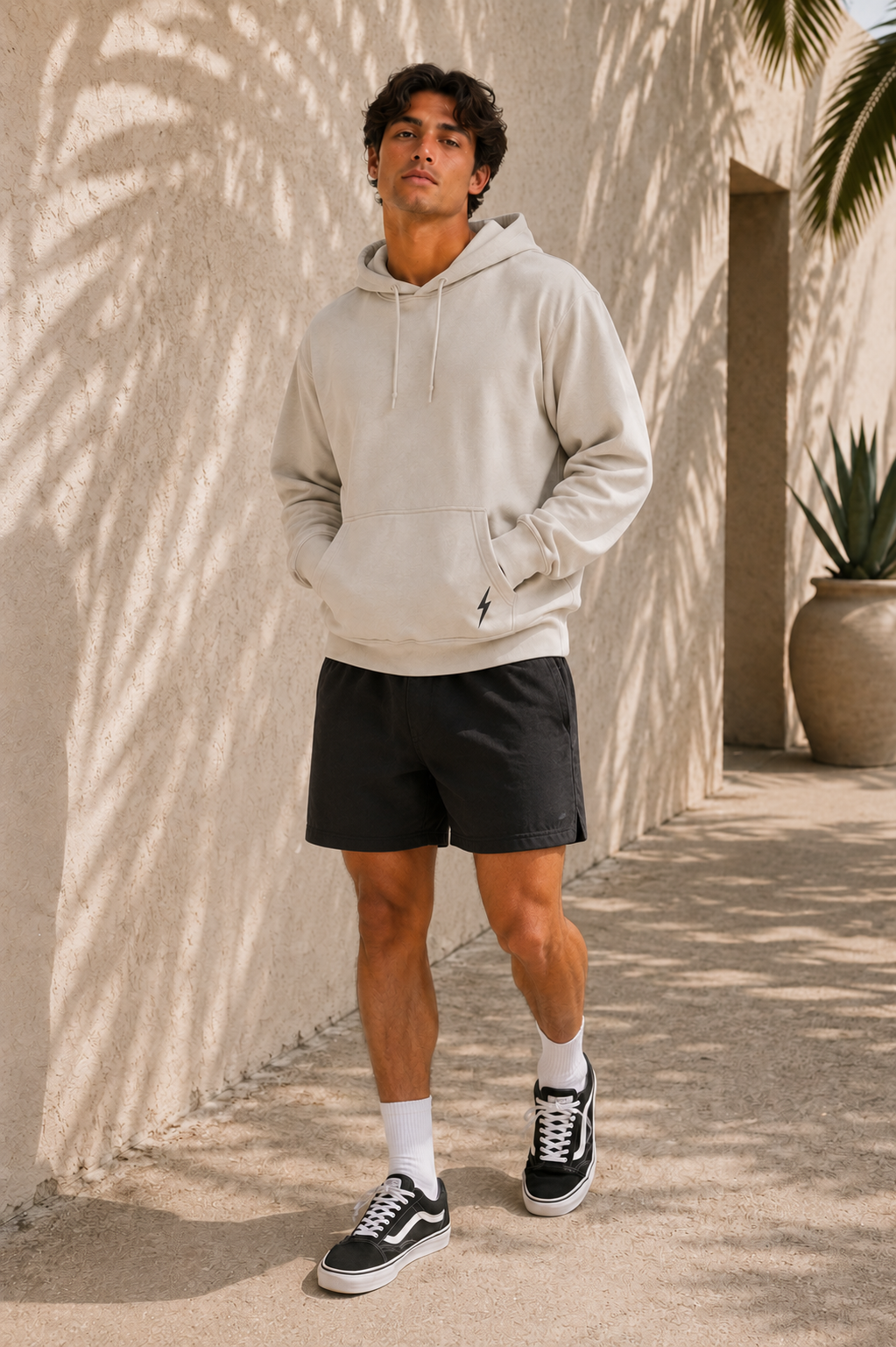 Pigment Ivory 1971 Hoodie - walking male
